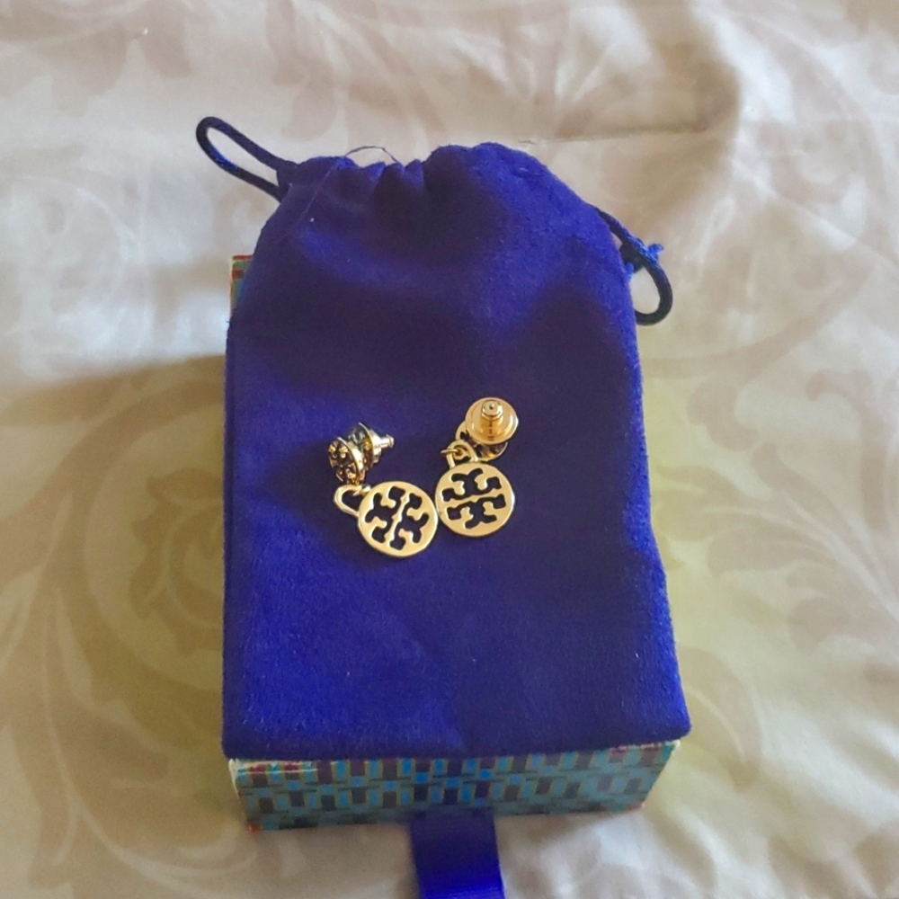 Tory Burch Brand logo earrings